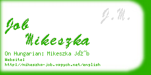 job mikeszka business card